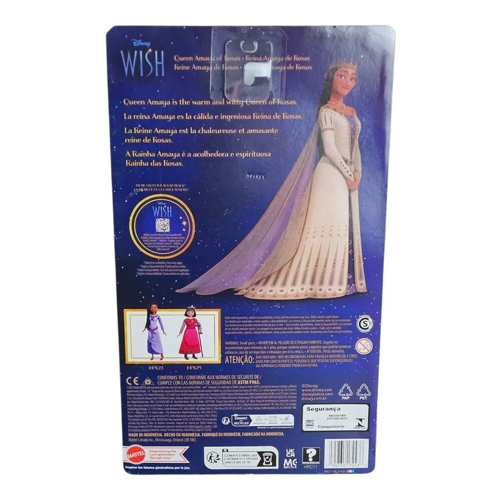 New Disney Wish Queen Amaya of Rosas Posable Fashion Doll with Accessories